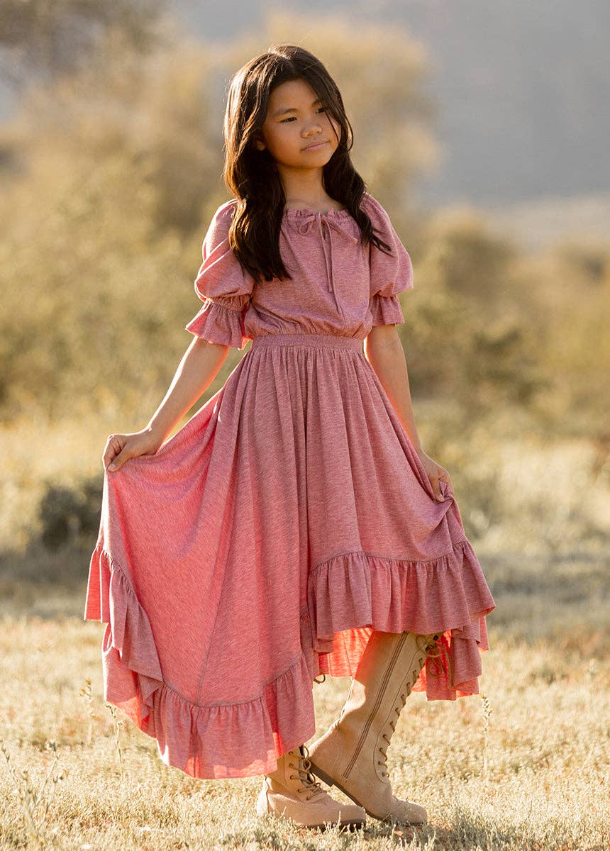 Joyfolie - Kid's Gwenola Dress in Heather Rose