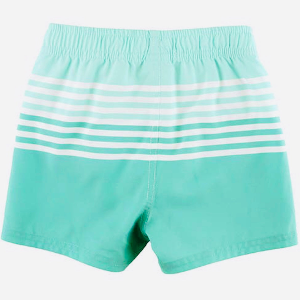 Ocean Teal Stripe Swim Trunks