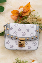 Load image into Gallery viewer, White &amp; Light Gray Spike Detail Crossbody Purse
