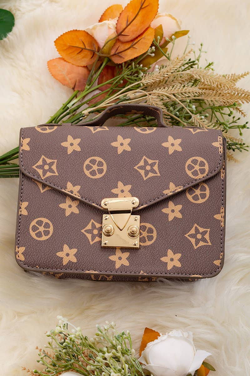 Brown Star Printed Inspired Purse
