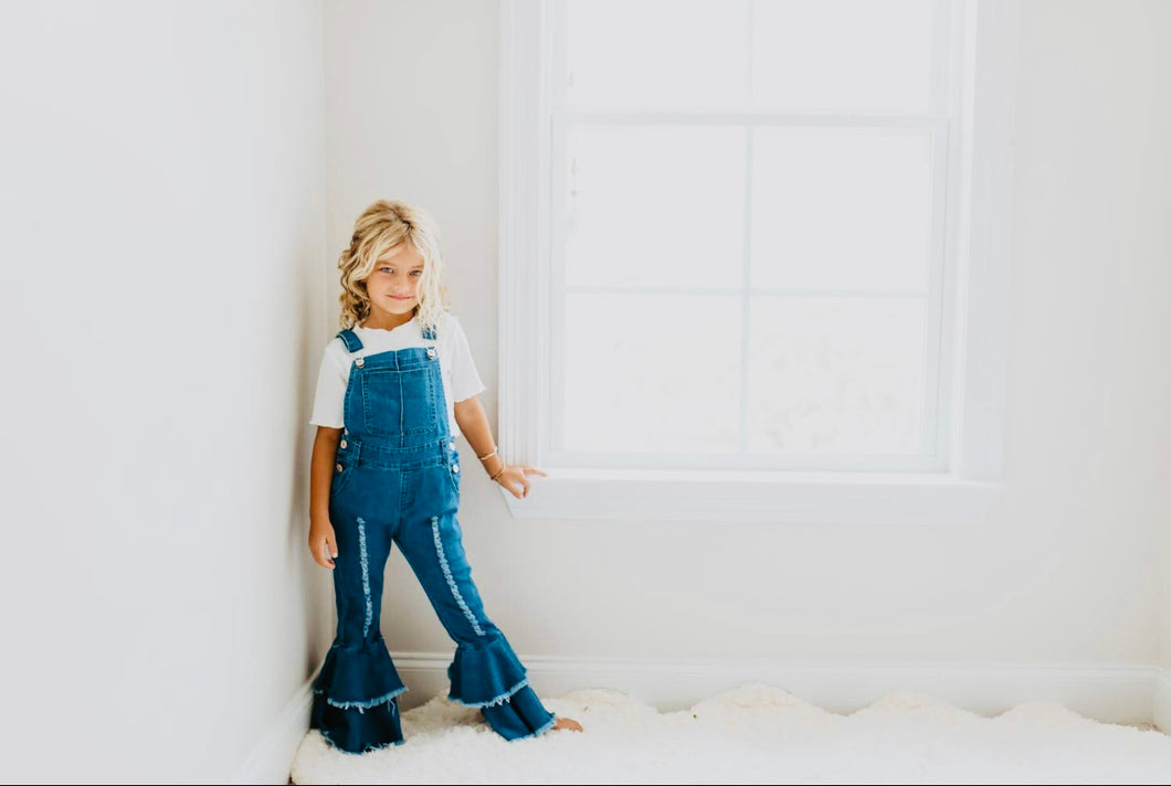 Double Ruffle Overalls