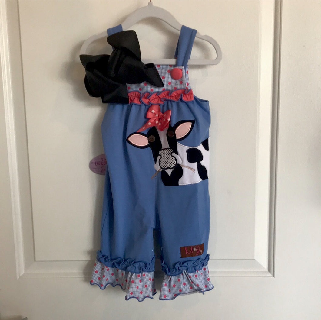 Carly the Cow Appl Jay Romper