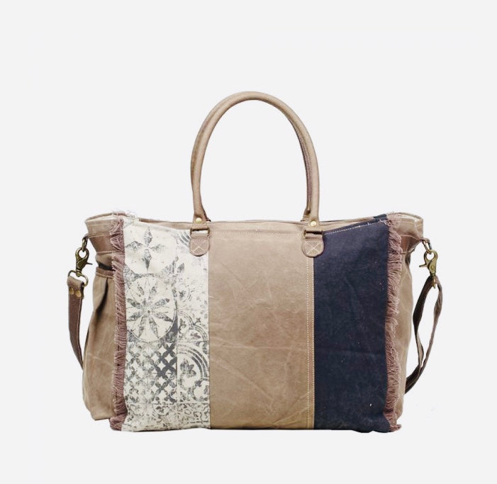 Retro Print Weekender Bag