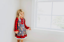 Load image into Gallery viewer, Deer Holiday Christmas Ruffle Button Lounge Gown
