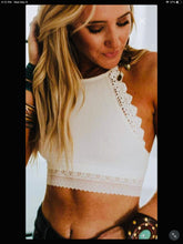 Load image into Gallery viewer, Light Of The Moon Crochet Trim Bralette (Ivory)
