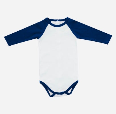 Blank Unisex Long Sleeve Raglan Infant Bodysuit