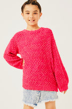 Load image into Gallery viewer, Girls Popcorn Knit Pullover Sweater
