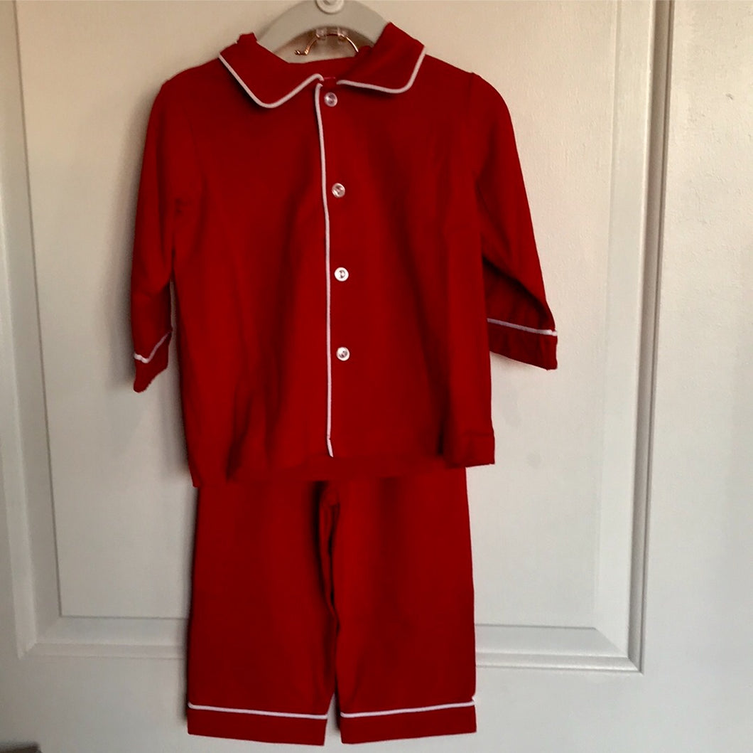 Red  Boys Pajamas 2pc Set